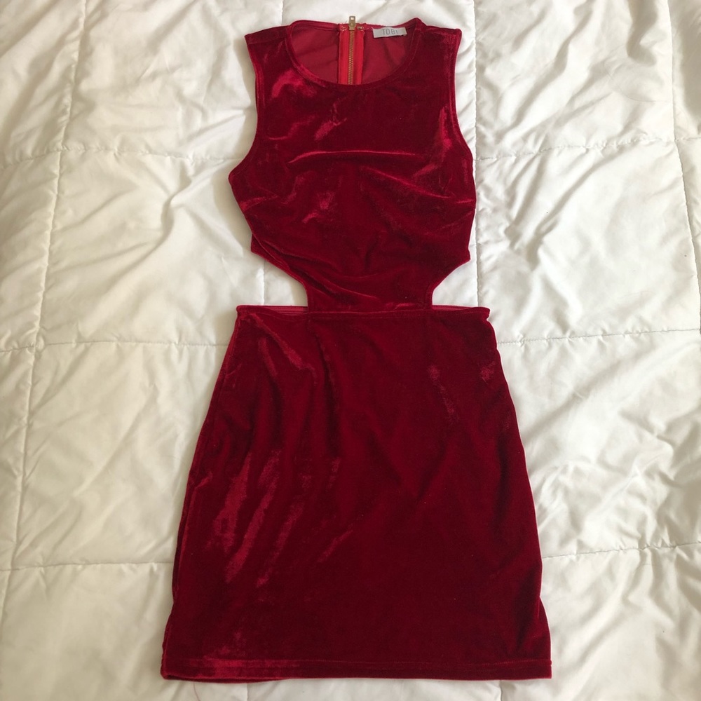 Tobi red cut out dress